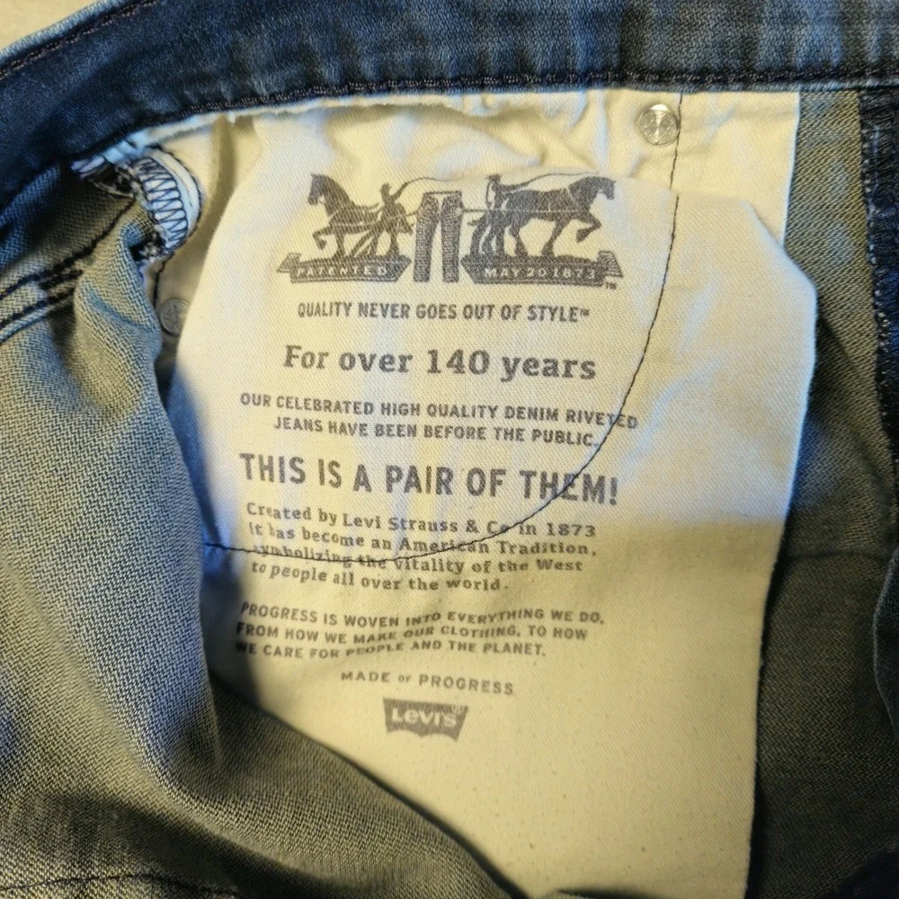 Levis 511 Slim Fit Distressed Dark Wash Jeans Men's Size 33x30‎